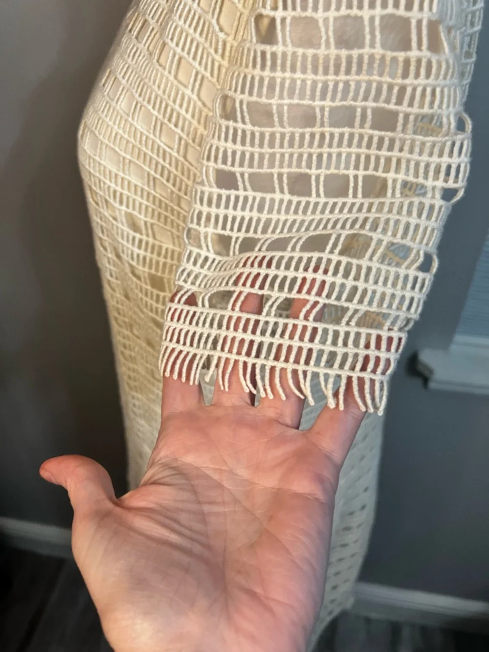 Tory Burch Dress Crochet Lace Lined
Pencil Ivory Off White Medium - Picture 9 of 16